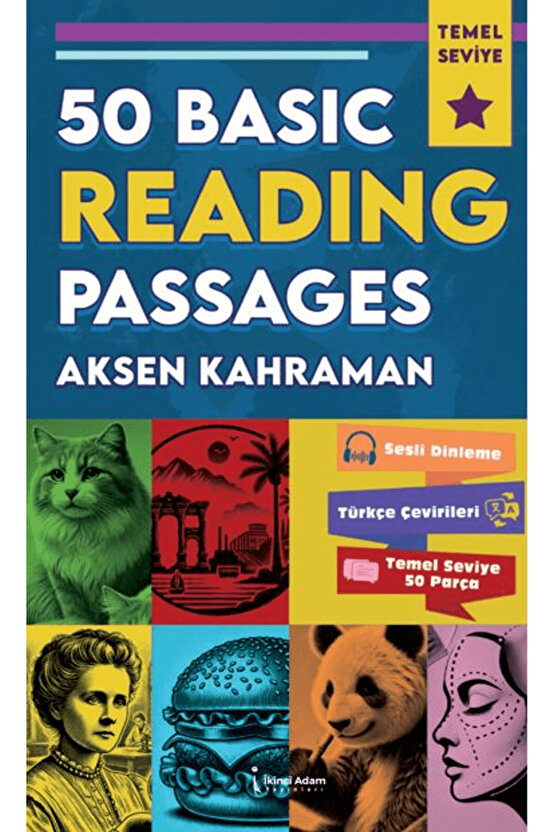 50 Basic Reading Passages  Aksen Kahraman  İkinci Adam Yayınları  9786253735586