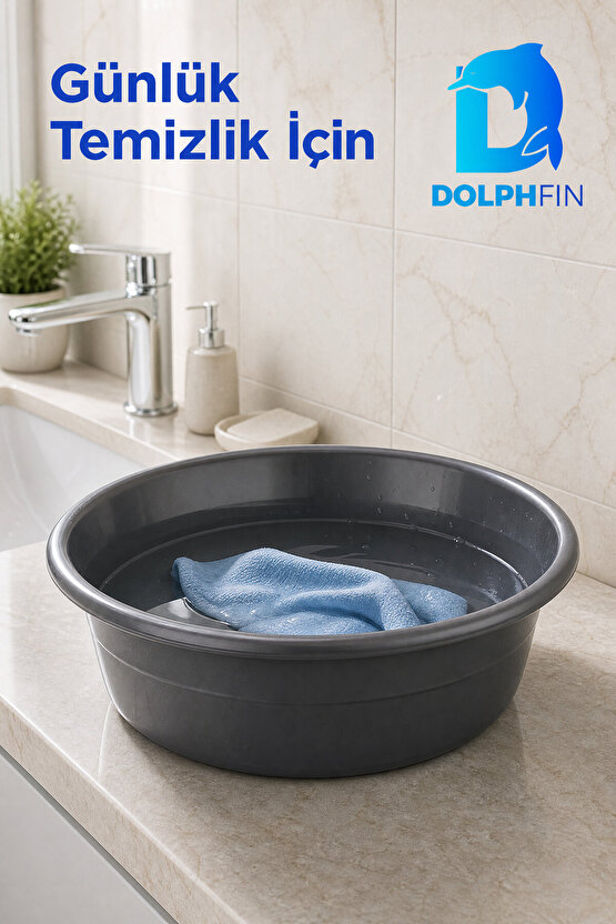 Yuvarlak Plastik Leğen 22 L Moblen Badya Ev ve Banyo Temizliği