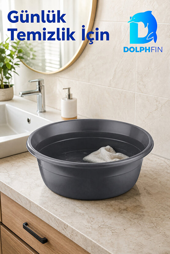 Yuvarlak Plastik Leğen 15 L Moblen Badya Ev ve Banyo Temizliği