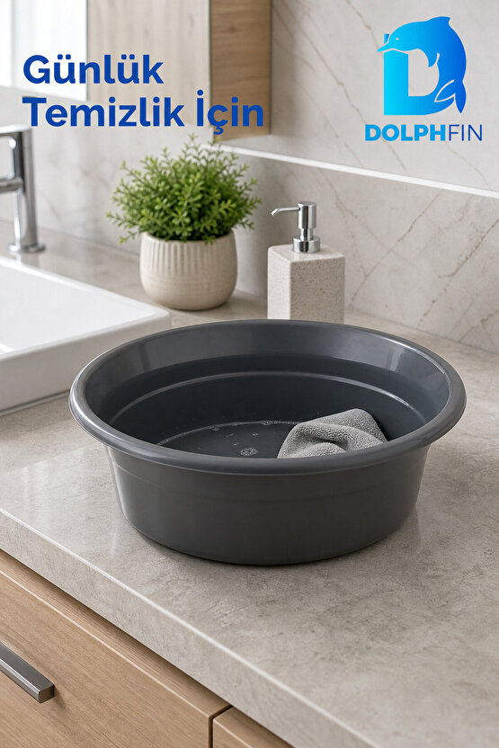 Yuvarlak Plastik Leğen 10 L Moblen Badya Ev ve Banyo Temizliği
