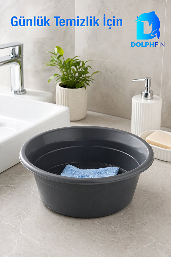 Yuvarlak Plastik Leğen 7 L Moblen Badya Ev ve Banyo Temizliği