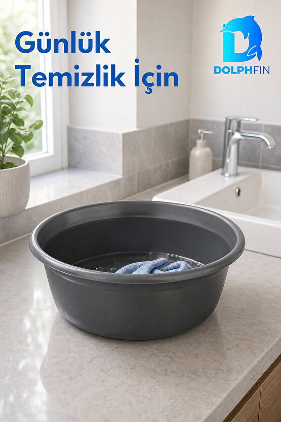 Yuvarlak Plastik Leğen 2,5 L Moblen Badya Ev ve Banyo Temizliği