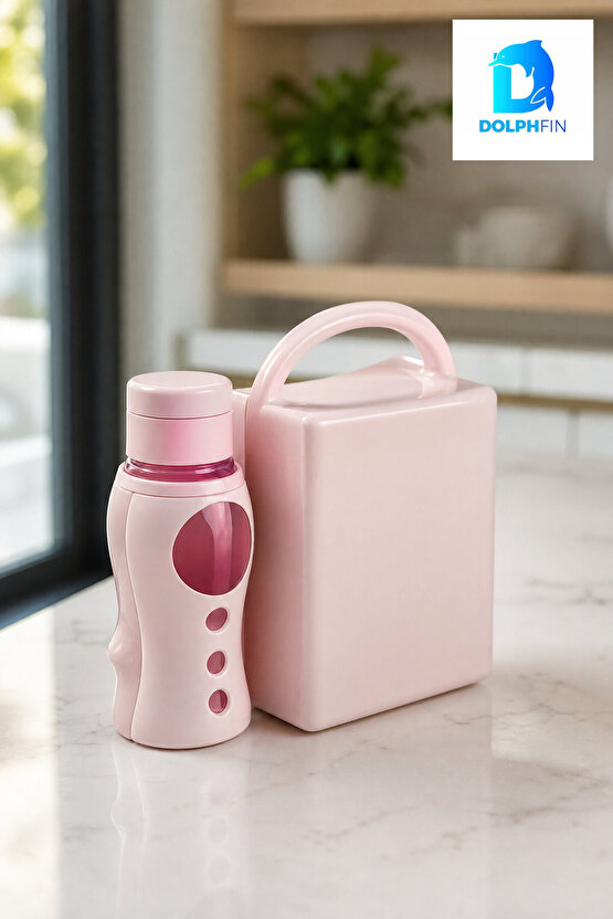 Mavi Suluklu Beslenme Kabı Seti 750 ml + 850 ml