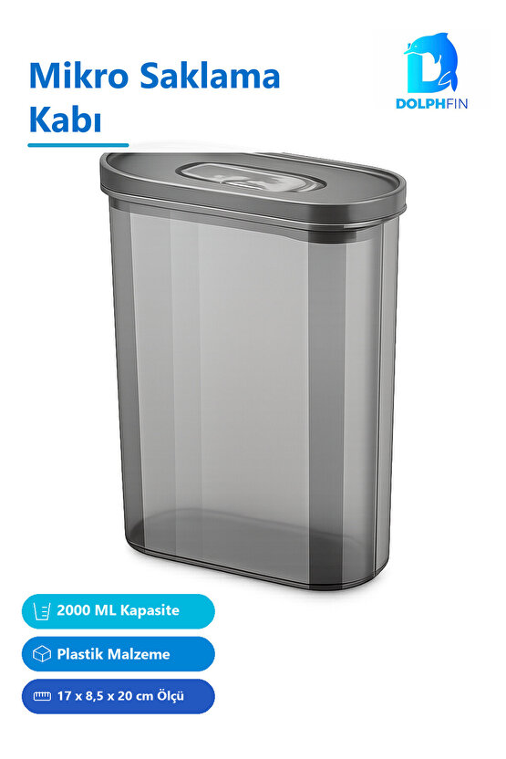 Mikro Saklama Kabı 2000 ml Çok Renkli Plastik