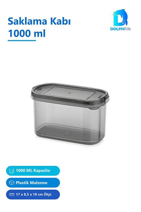 Saklama Kabı 1000 ml Çok Renkli Plastik