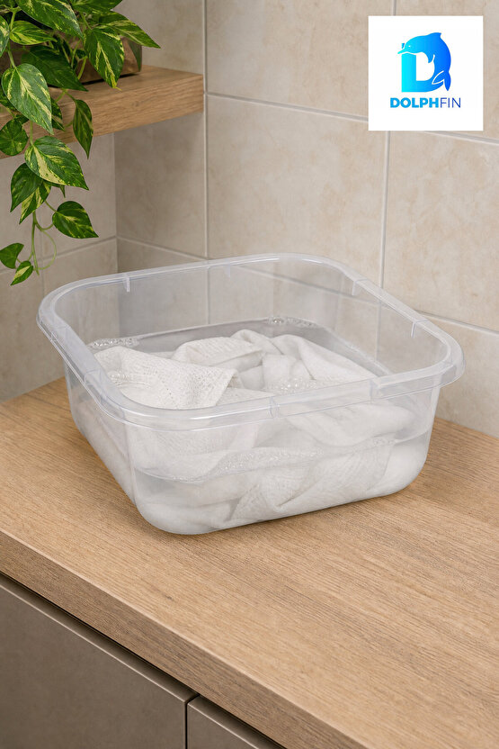 Şeffaf Kare Badya 7 L Plastik Temizlik Kovası
