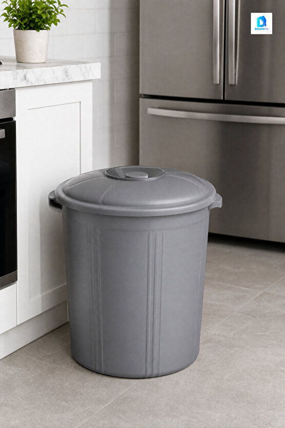 Eko Büyük Çöp Kovası 90 L Plastik, 55 x 53 x 64 cm