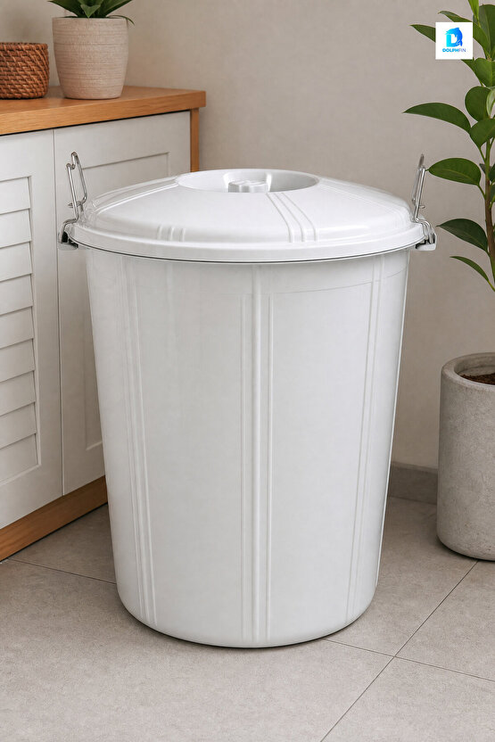 Eko Büyük Kilitli Çöp Kovası 90 L Plastik
