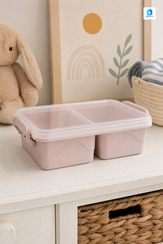 Bölmeli Saklama Kabı 550 ml Çok Renkli Plastik