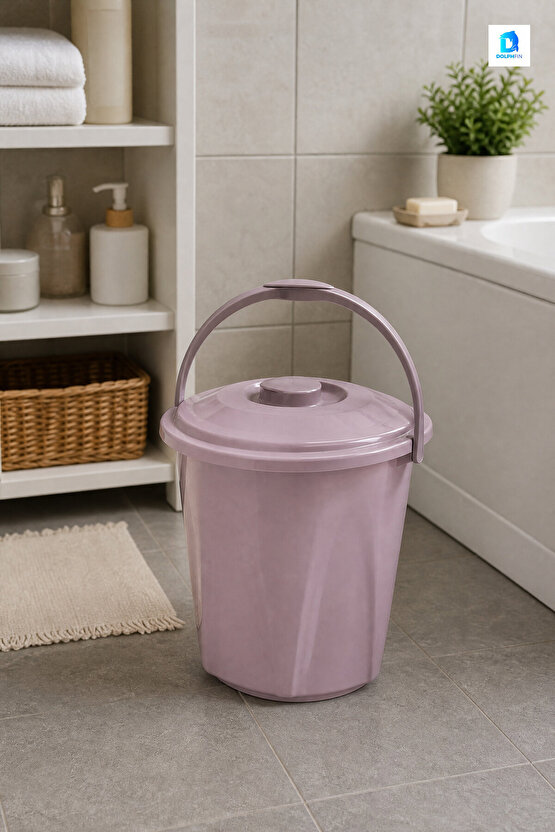 4 No Plastik Saplı Su Kovası 15 L Çok Renkli Temizlik Kovası