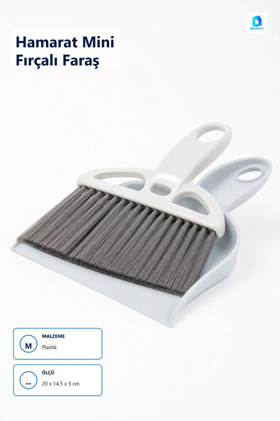 Hamarat Mini Fırçalı Faraş Çok Renkli Plastik 20x14,5 cm