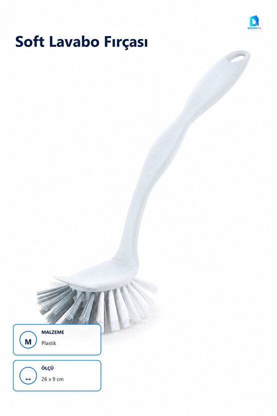 Soft Lavabo Fırçası Çok Renkli 26 x 9 cm