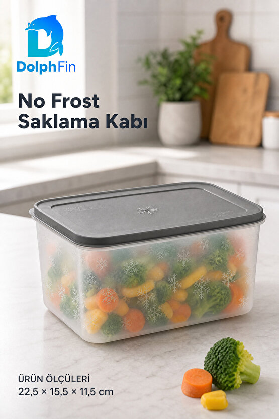 No Frost Saklama Kabı 3150 ml Siyah