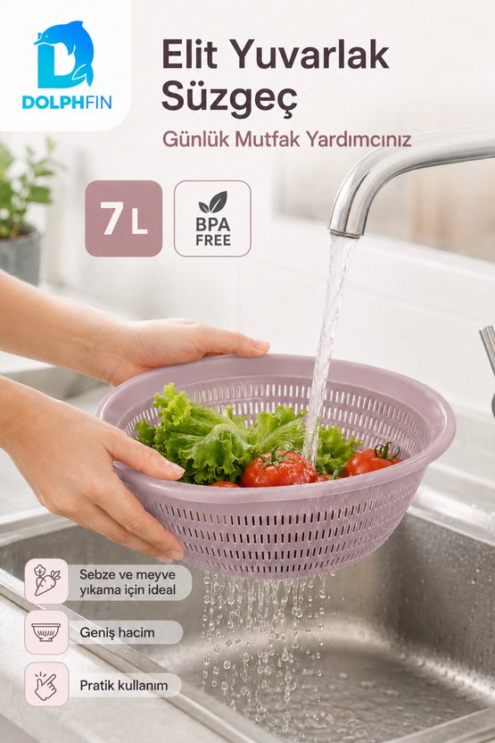 Elit Yuvarlak Süzgeç 7 L BPA Free