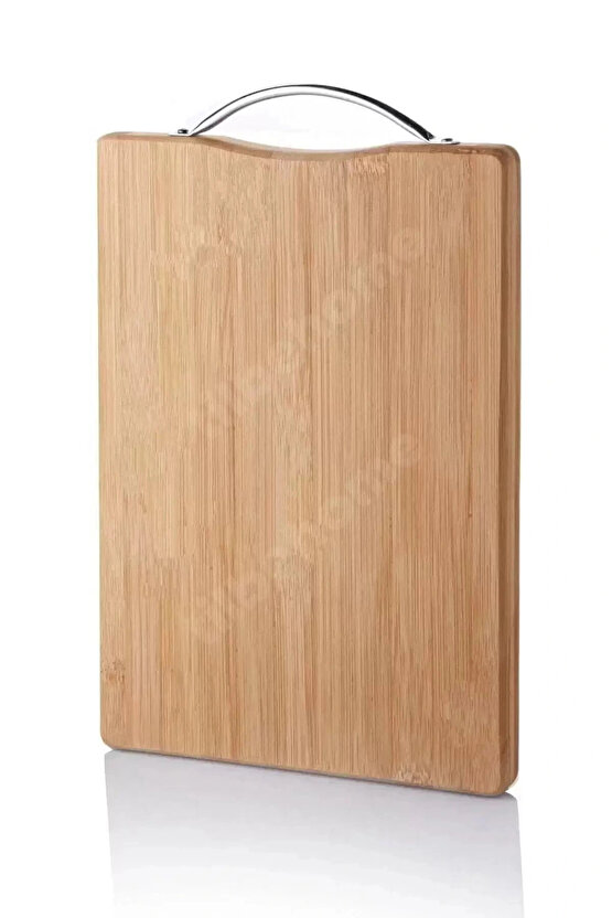 Kesme Tahtası Çelik Saplı Peynir Servis Sunum Tepsi Et Sebze Doğrama Tahtası 20*30 Boy