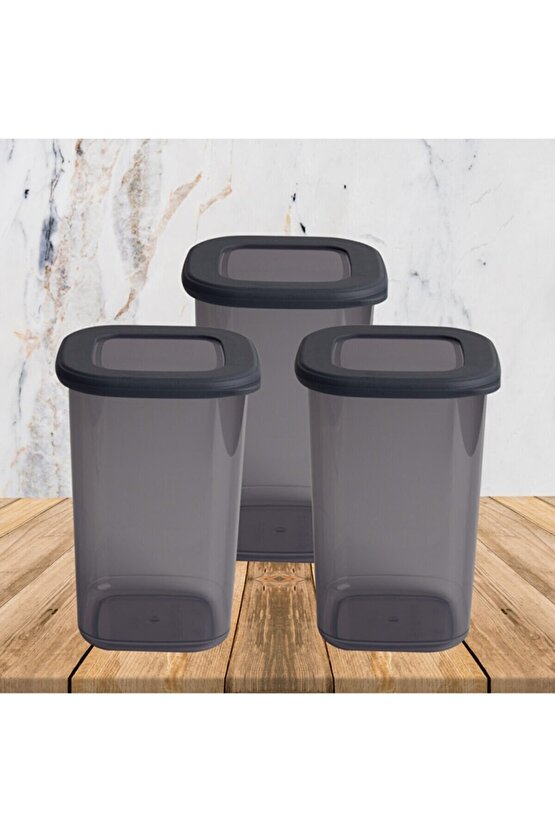 Erzak Saklama Kabı 3lü Set Çekmece Baharat Organizeri 1,3 Litre