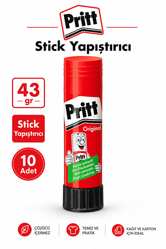 Pritt Original Stick Yapıştırıcı 43 gr 10lu Paket