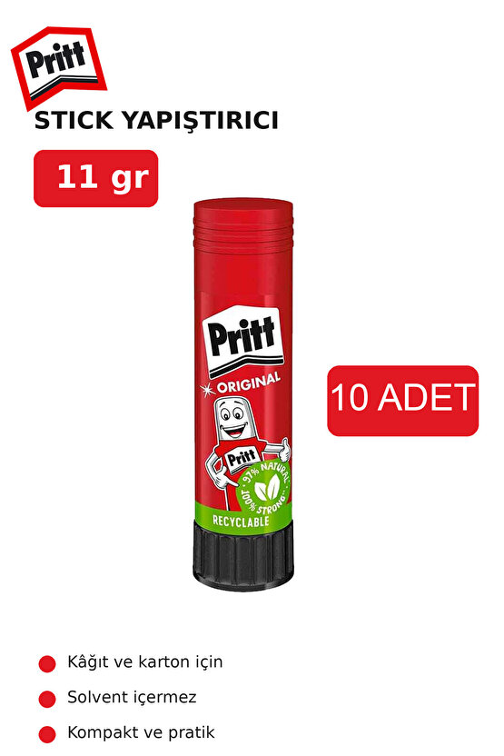 Pritt Original Stick Yapıştırıcı 11 gr 10lu Paket