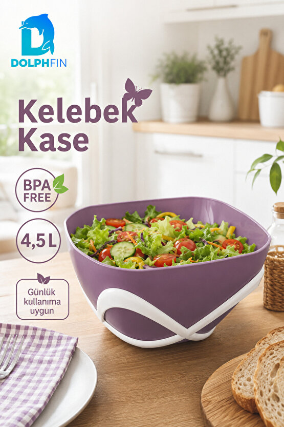 Kelebek Kase 750 ml BPA Free Dekoratif Sunum ve Çerez Kasesi
