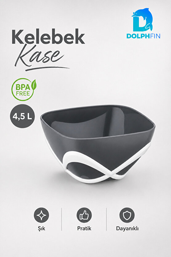 Kelebek Kase 750 ml BPA Free Dekoratif Sunum ve Çerez Kasesi