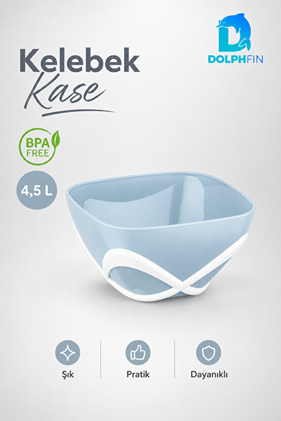 Kelebek Kase 750 ml BPA Free Dekoratif Sunum ve Çerez Kasesi