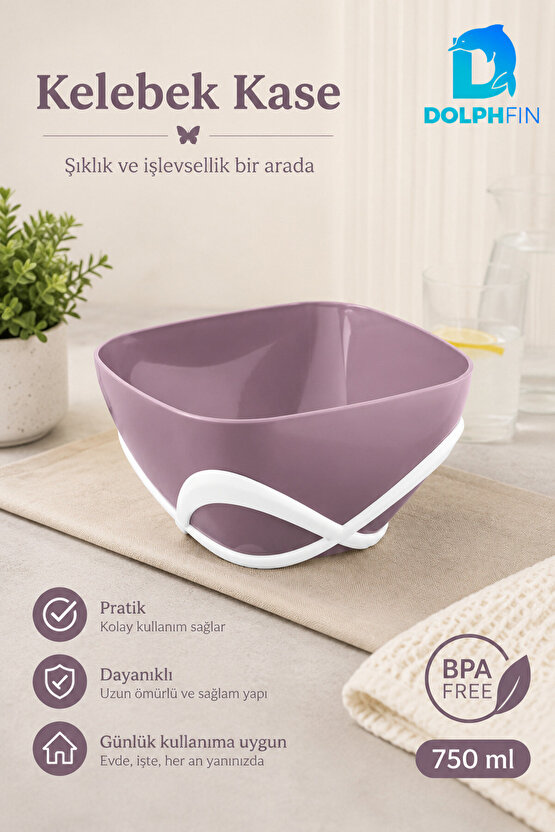 Kelebek Kase 750 ml BPA Free Dekoratif Sunum ve Çerez Kasesi