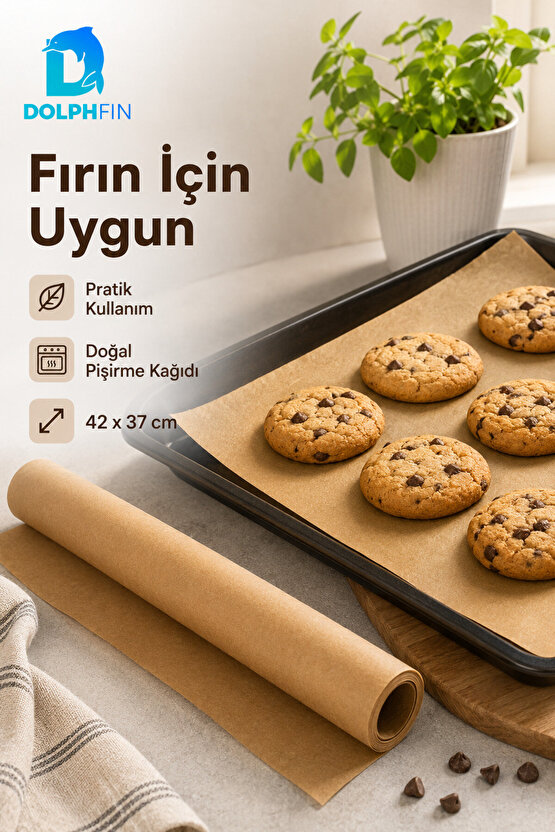 Doğal Pişirme Kağıdı 42 x 37 cm Fırın Tepsisi İçin 10 Adet