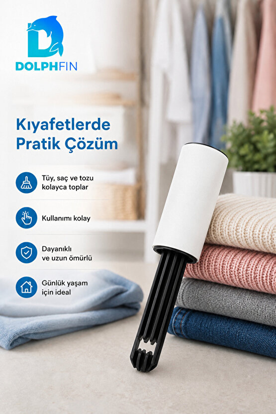 Tüy Toplayıcı Rulo Yapışkanlı Kıyafet Koltuk Temizleme Rulosu