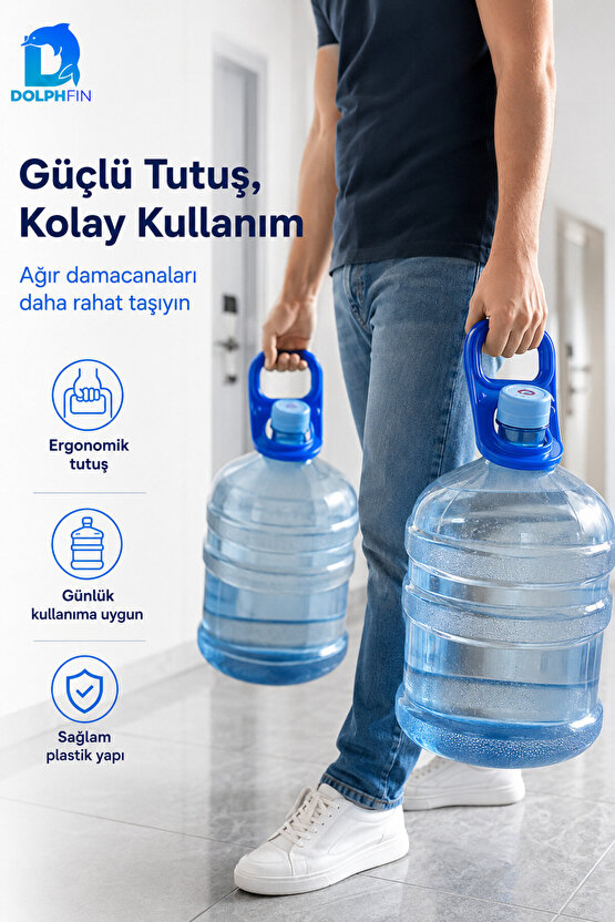 Damacana Taşıma Aparatı Ergonomik Saplı Mavi Plastik Taşıyıcı