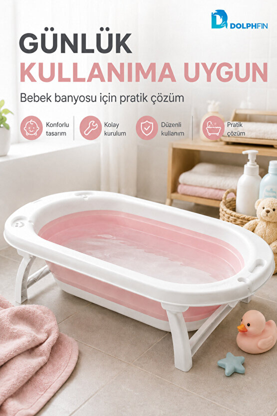 Katlanır Küvet Ev Mutfak Banyo Pratik Kullanım Bebek Küveti