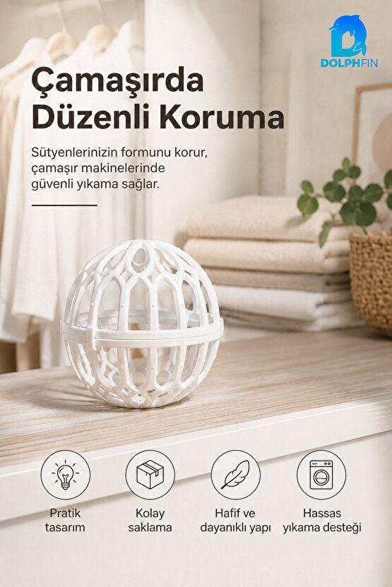 Sütyen Yıkama Topu Beyaz Çamaşır Makinesi İçin Koruyucu Yıkama Aparatı