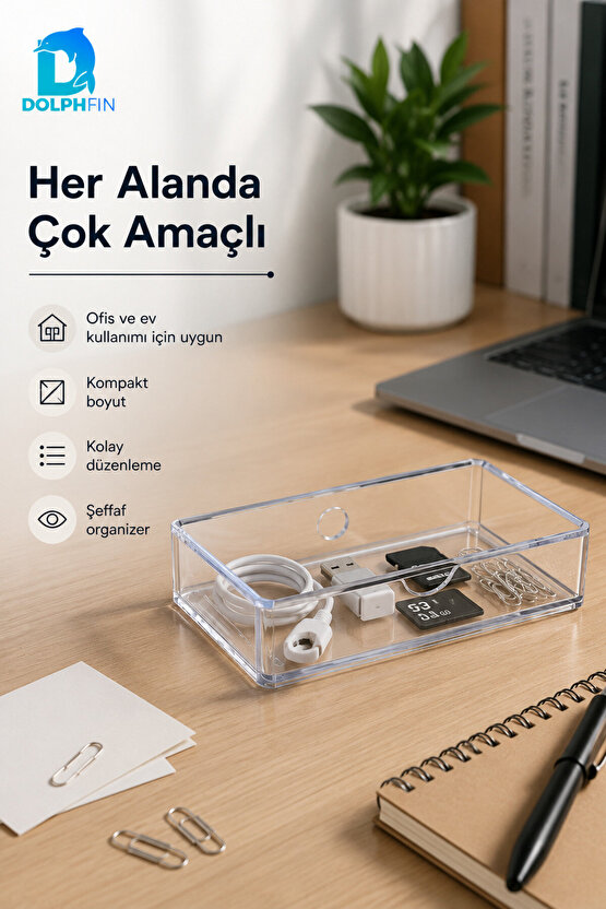 Küçük Çekmece Modülü Şeffaf Kozmetik Organizer Makyaj Takı Ruj Oje Pamuk Düzenleyici