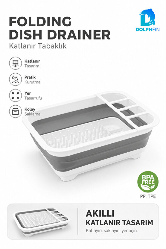 Katlanır Tabaklık Mutfak Hazırlık Servis ve Düzen Bulaşıklık