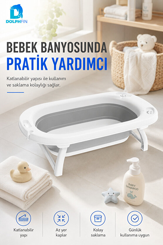 Katlanır Küvet Ev Mutfak Banyo Pratik Kullanım Bebek Küveti
