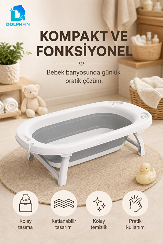 Katlanır Küvet Ev Mutfak Banyo Pratik Kullanım Bebek Küveti