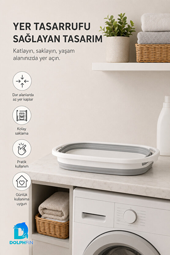 Katlanır Sele 35 LT Ev Dolap Banyo Düzenleyici Organizer