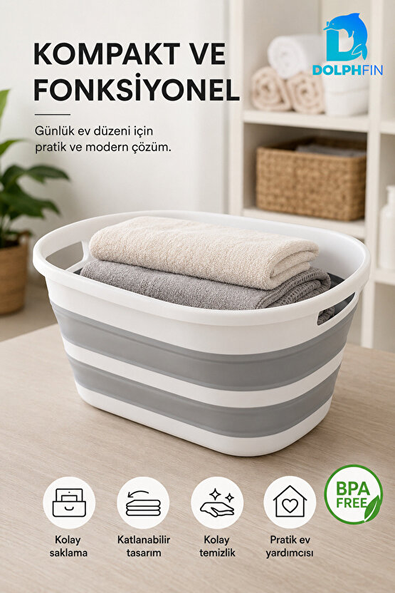 Katlanır Sele 35 LT Ev Dolap Banyo Düzenleyici Organizer