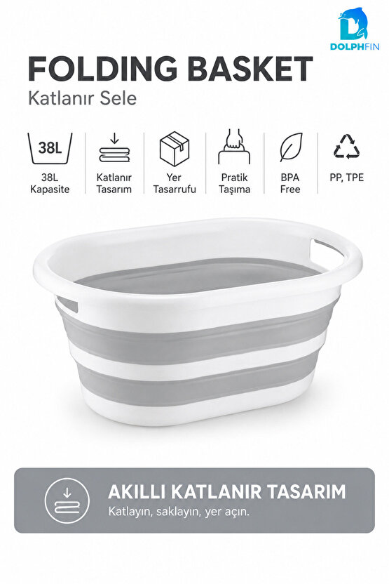 Katlanır Sele 35 LT Ev Dolap Banyo Düzenleyici Organizer