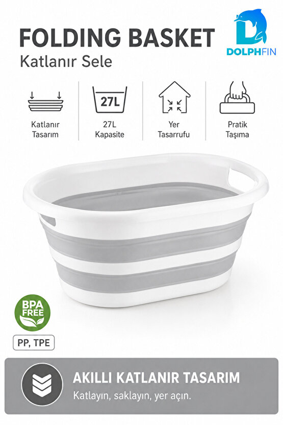 Katlanır Sele 27 LT Ev Dolap Banyo Düzenleyici Organizer