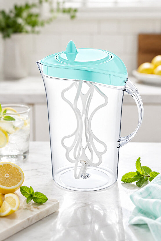 Mixer Sürahi 2,6 Lt Kapaklı Ayran Karıştırıcı Plastik Sürahi
