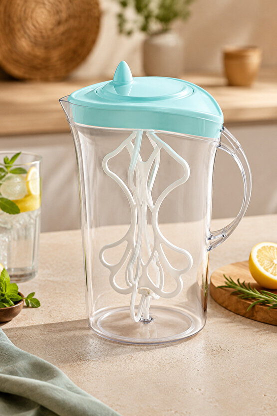 Mixer Sürahi 2,6 Lt Kapaklı Ayran Karıştırıcı Plastik Sürahi