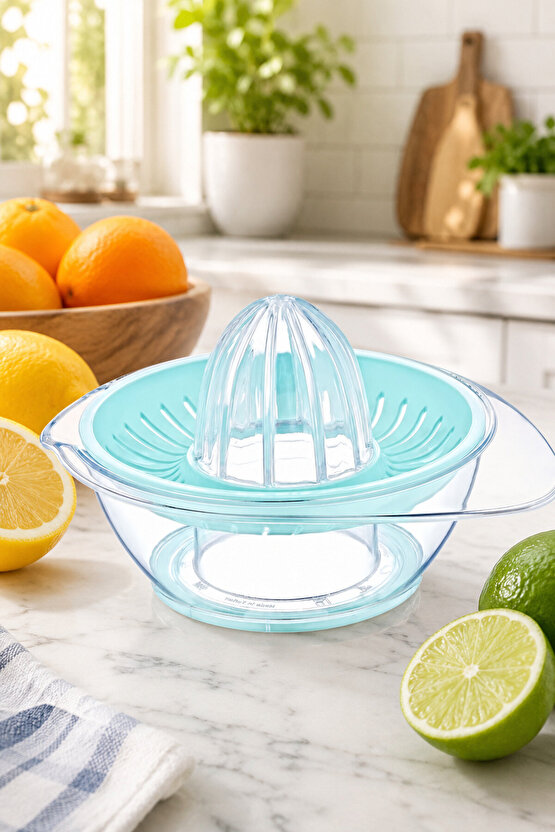 Kristal Narenciye Sıkacağı Kaymaz Tabanlı Limon Portakal Sıkacağı