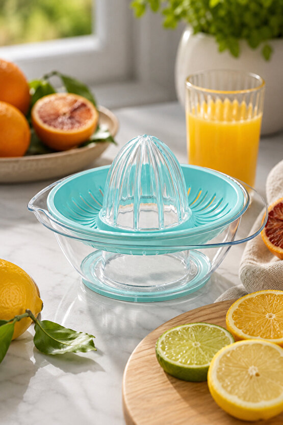 Kristal Narenciye Sıkacağı Kaymaz Tabanlı Limon Portakal Sıkacağı
