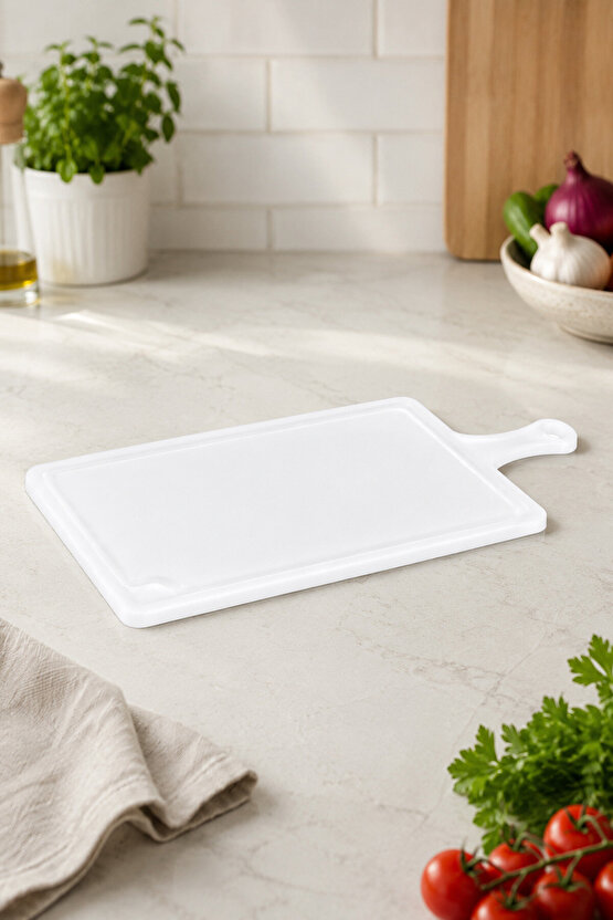 Saplı Kesim Panosu Plastik Kesme Tahtası Mutfak Doğrama Panosu 22 cm