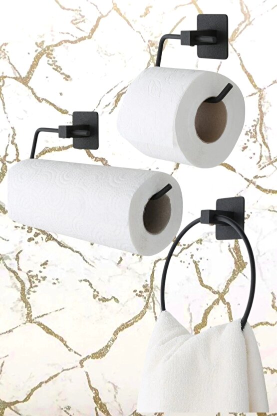 Modern Yapışkanlı  WC Kağıt Havlu Solo Havlu Ve Havlu Tutucu