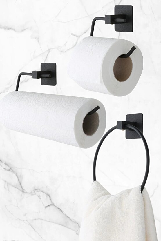 Modern Yapışkanlı  WC Kağıt Havlu Solo Havlu Ve Havlu Tutucu