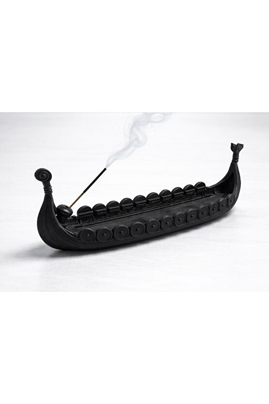Tütsülük Viking Gemi Modeli 3D Baskı Dekoratif Tütsü Tutucu