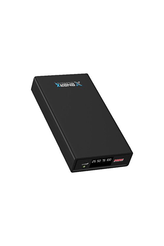 Enr-p2025dc 20.000 Mah 2.1 Amper Led Göstergeli Powerbank Siyah