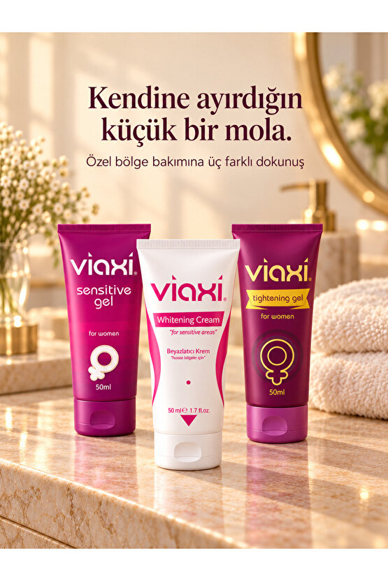 3’lü Özel Bölge Bakım Seti – Sensitive Gel, Tightening Sıkılaştırıcı Jel ve Whitening Renk Açıcı Krem 3 × 50 ml