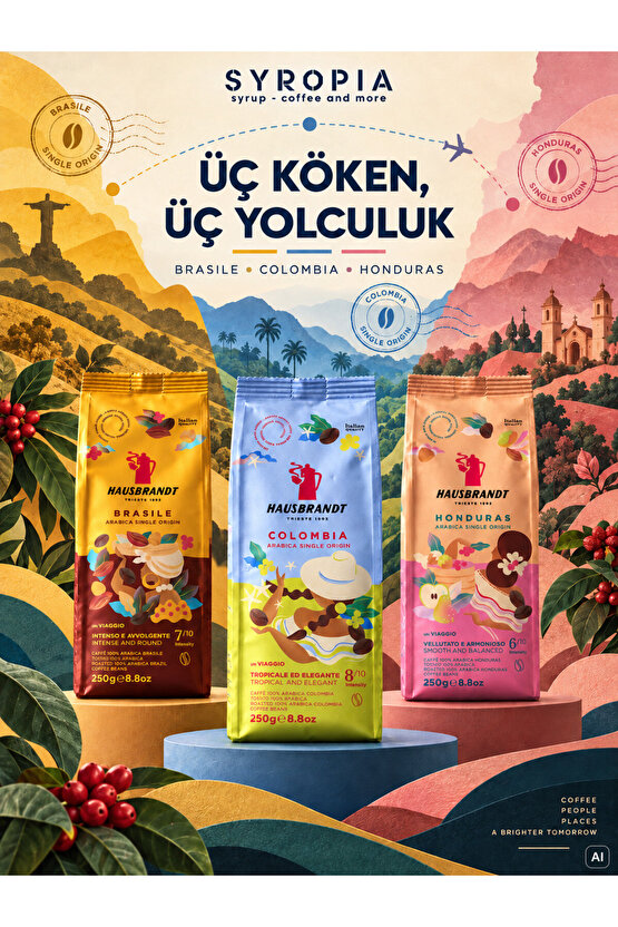 Single Origin Üçlü Çekirdek Kahve Seti 3 x 250 G
